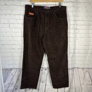 Empyre Y2K Corduroy Relax Baggy Pants Skater Grunge‎ Java Brown Men’s Size 36x30